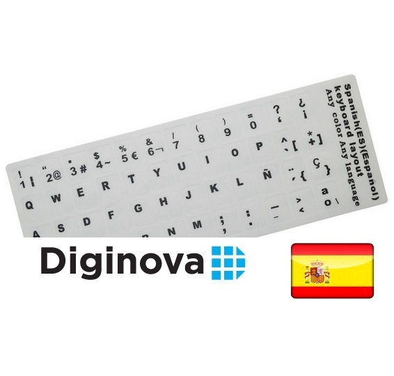 Kit conversión teclado a Español - Blanco  ( 122 )