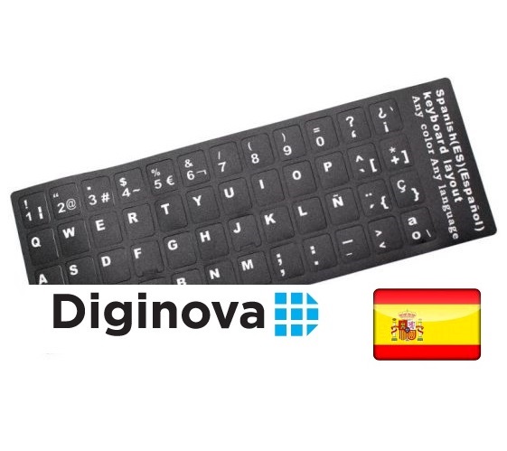 Kit conversión teclado a Español - Negro  ( 121 )