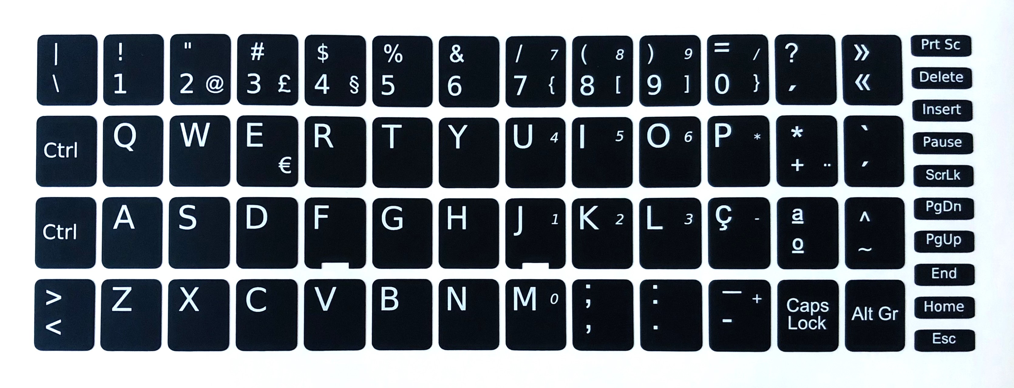 Kit conversión teclado a Portugués - 11x13mm - Negro  ( 127 )