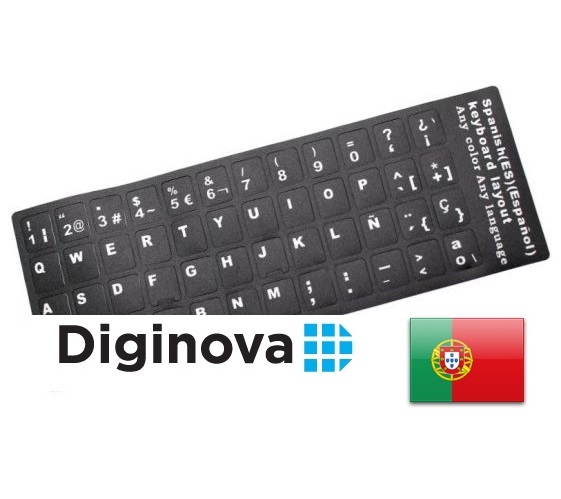 Kit conversión teclado a Portugués - Negro  ( 123 )