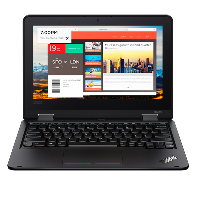 Art. Portátil Lenovo ThinkPad Yoga 11E GRADO B con teclado castellano (Intel Celeron N3450 1.1Ghz/4GB/120GB-M.2/11.6"/NO-DVD/W8P) Preinstalado